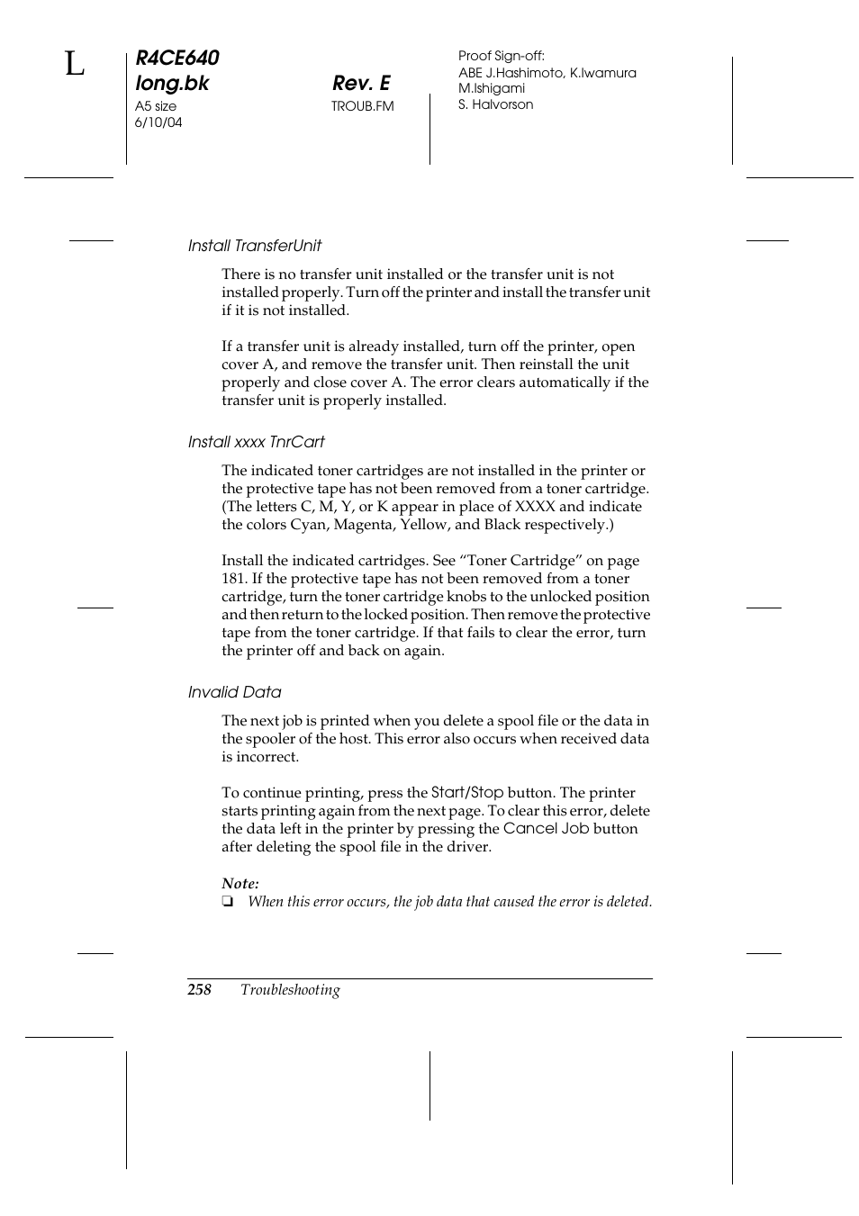 R4ce640 long.bk rev. e | Epson AcuLaser C3000 User Manual | Page 258 / 316