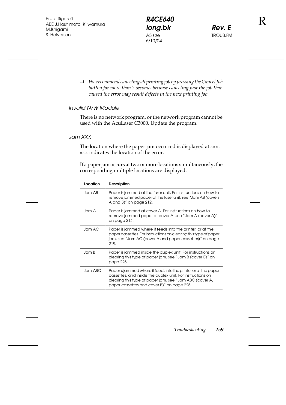 Epson AcuLaser C3000 User Manual | Page 259 / 316