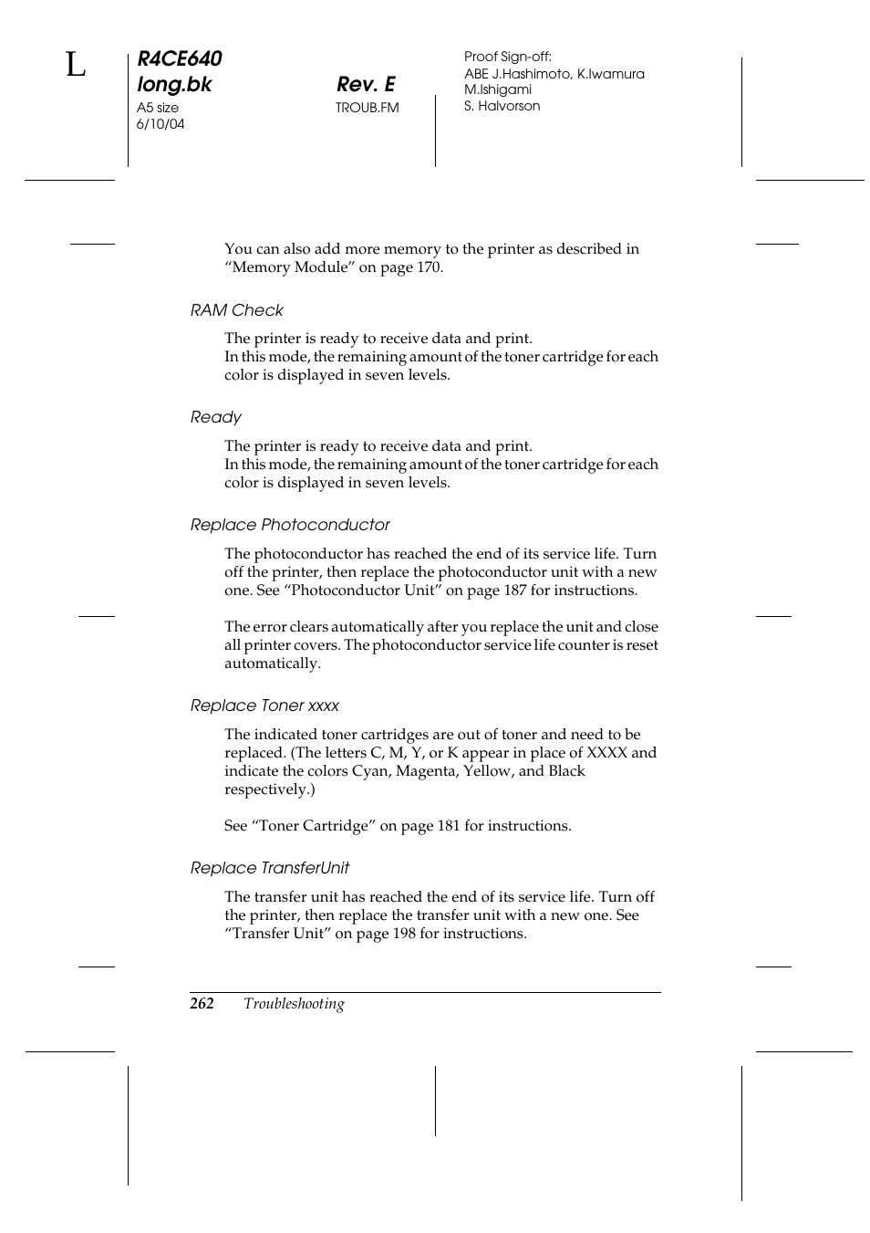 R4ce640 long.bk rev. e | Epson AcuLaser C3000 User Manual | Page 262 / 316