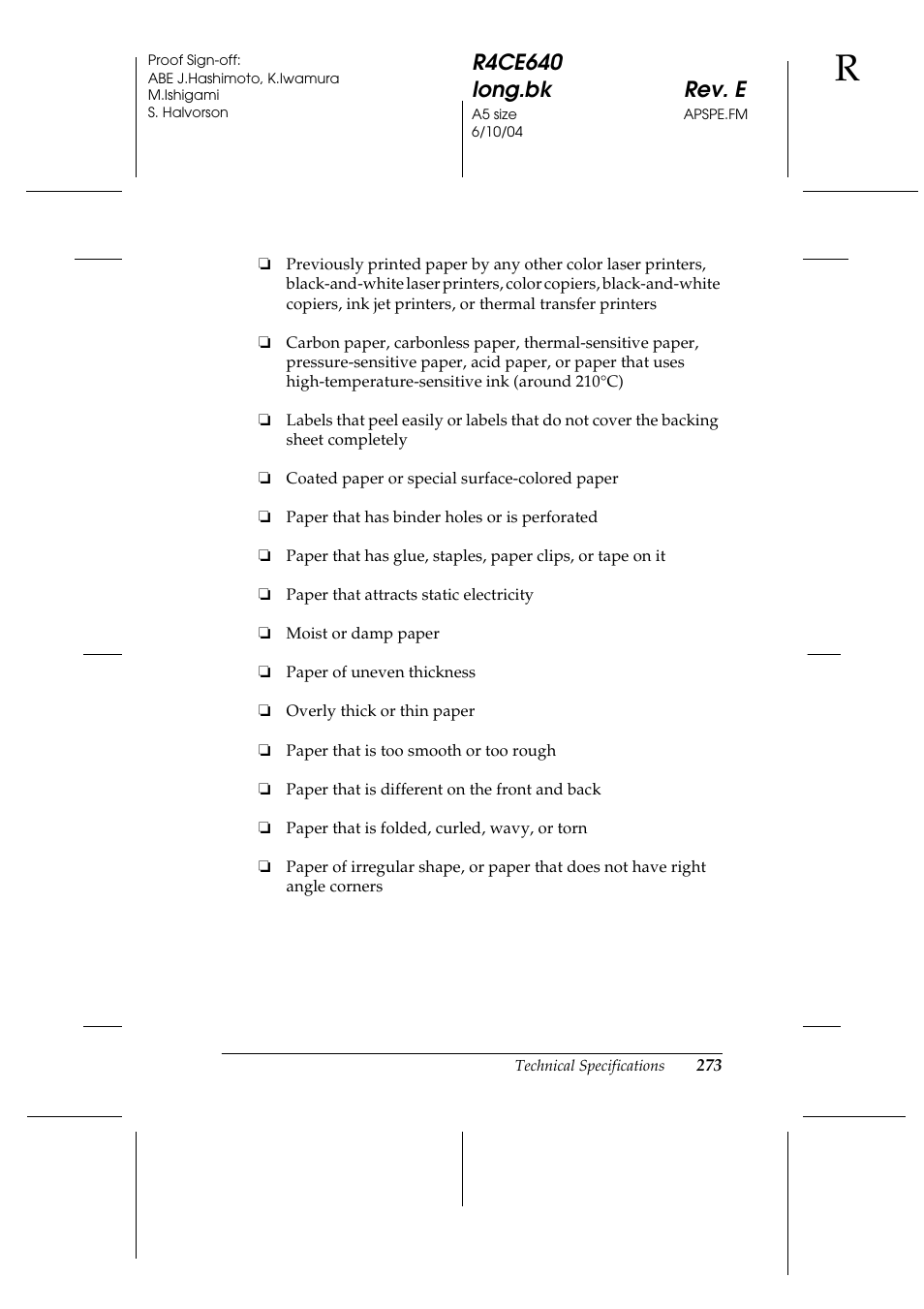 Epson AcuLaser C3000 User Manual | Page 273 / 316