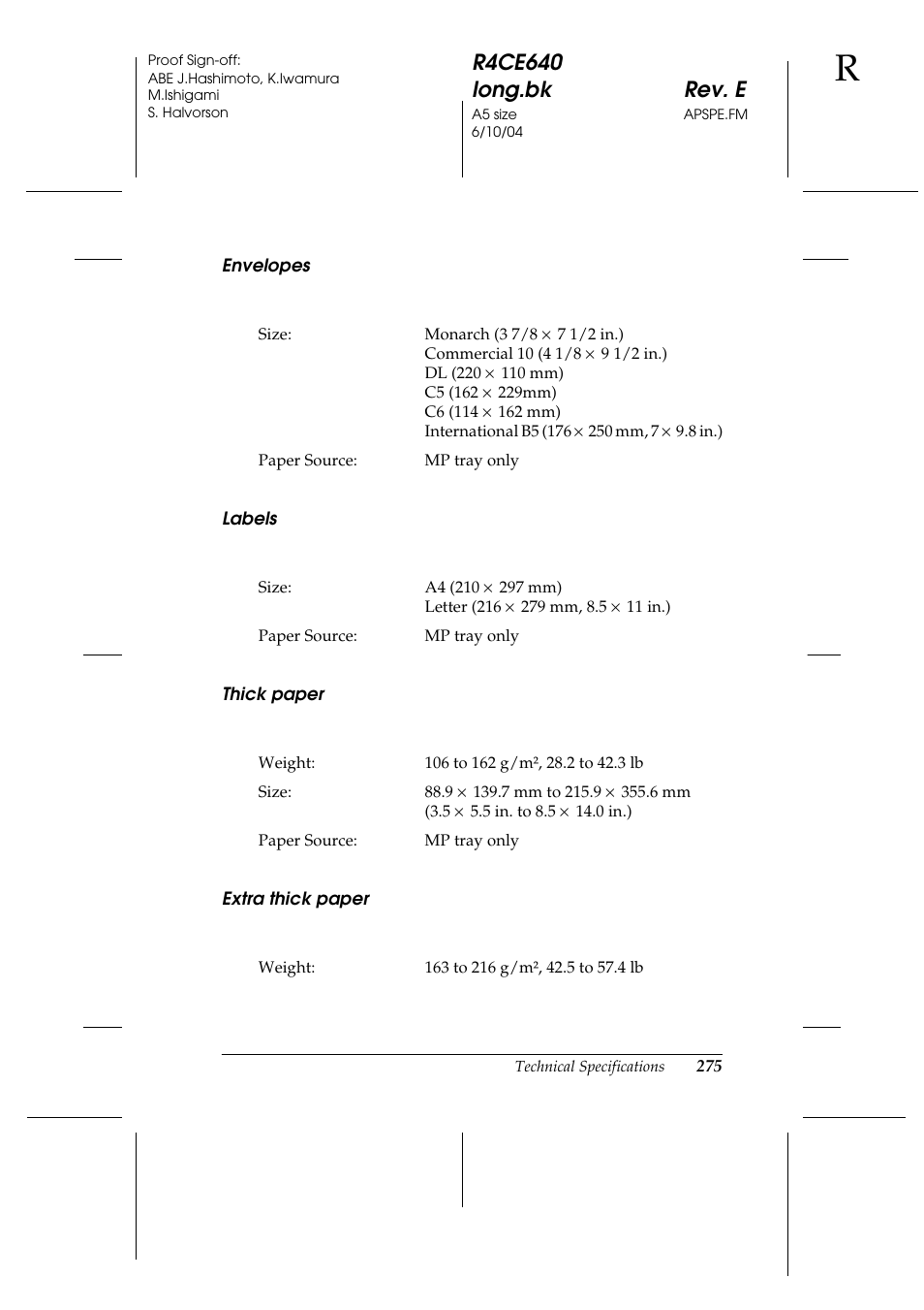 Epson AcuLaser C3000 User Manual | Page 275 / 316