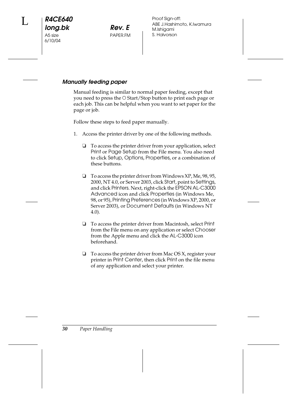 R4ce640 long.bk rev. e | Epson AcuLaser C3000 User Manual | Page 30 / 316