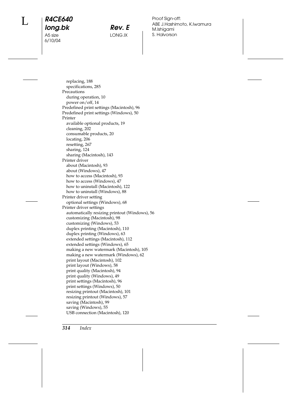 R4ce640 long.bk rev. e | Epson AcuLaser C3000 User Manual | Page 314 / 316