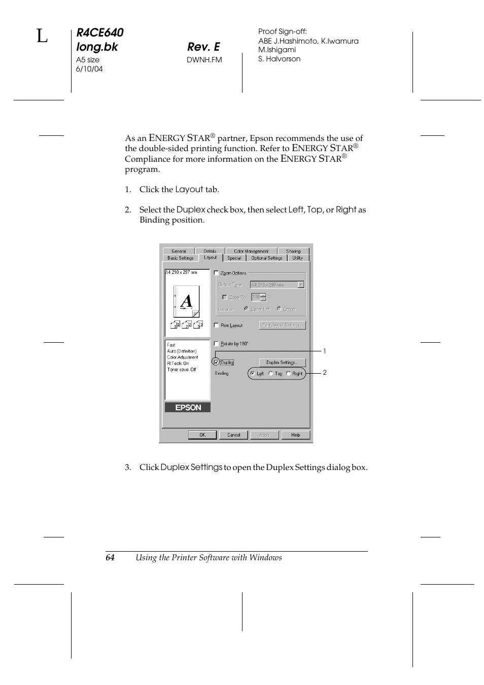 R4ce640 long.bk rev. e | Epson AcuLaser C3000 User Manual | Page 64 / 316