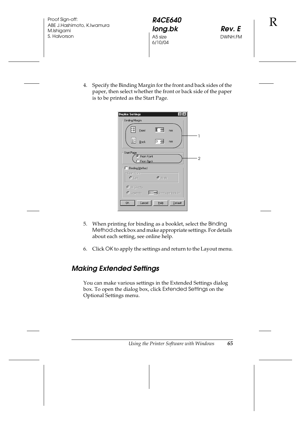 Making extended settings | Epson AcuLaser C3000 User Manual | Page 65 / 316