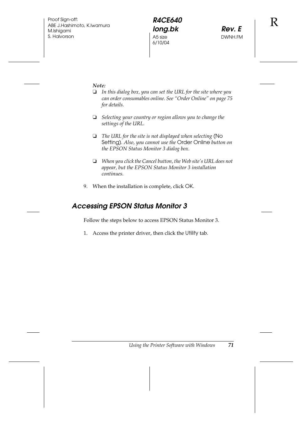 Accessing epson status monitor 3 | Epson AcuLaser C3000 User Manual | Page 71 / 316