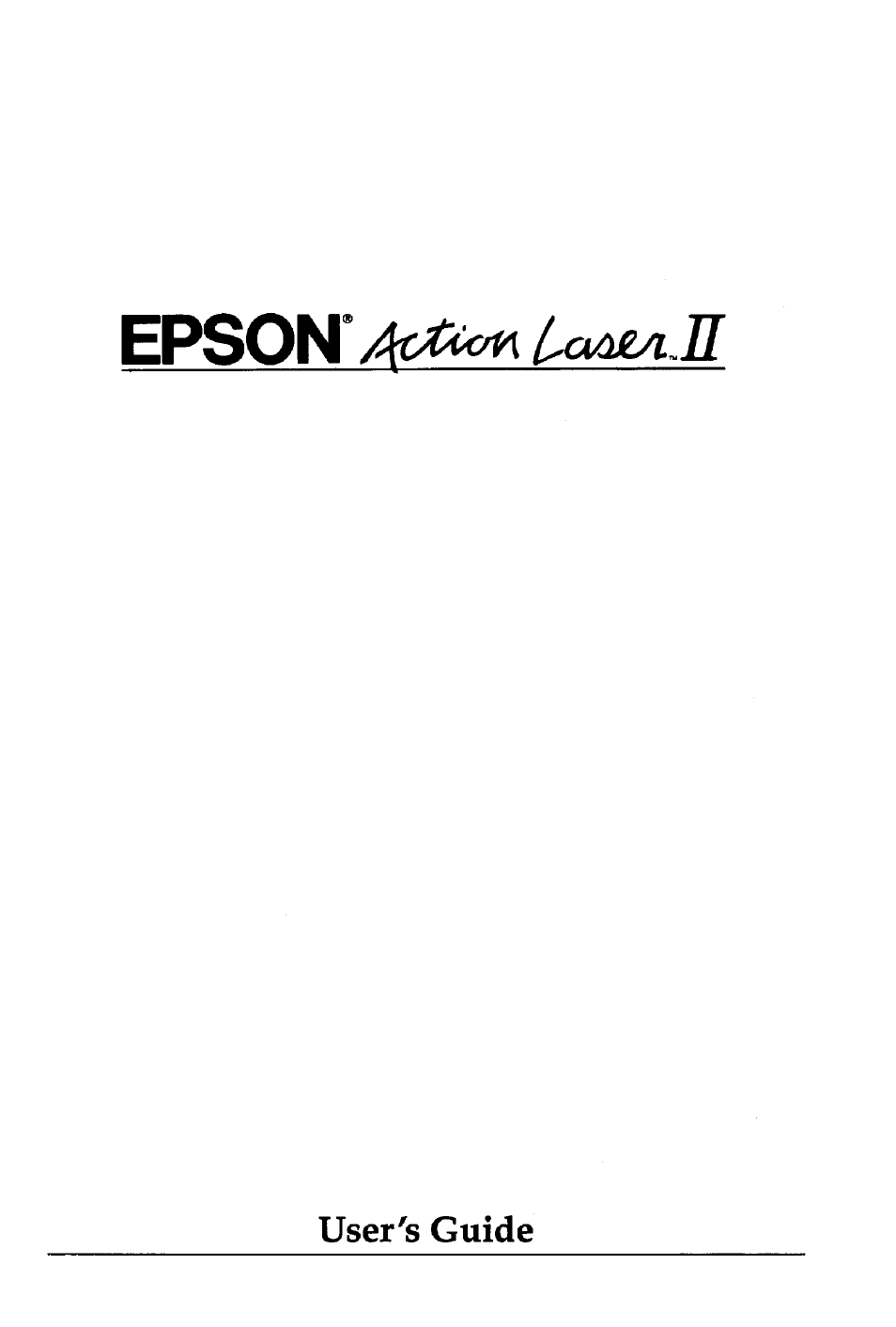 Epson Action Laser II User Manual | Page 2 / 299
