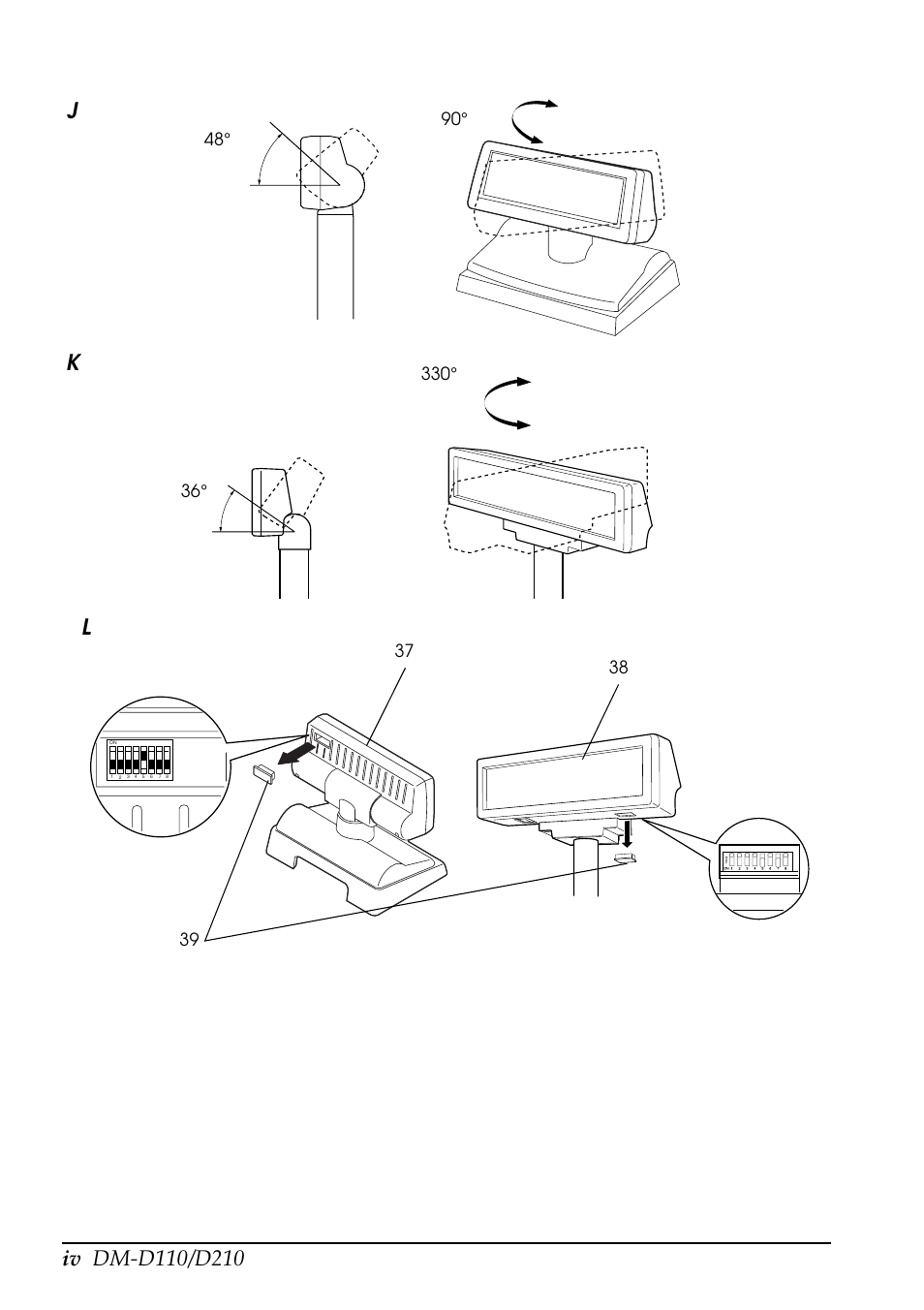 English 48° 90 | Epson DM D110 User Manual | Page 4 / 16