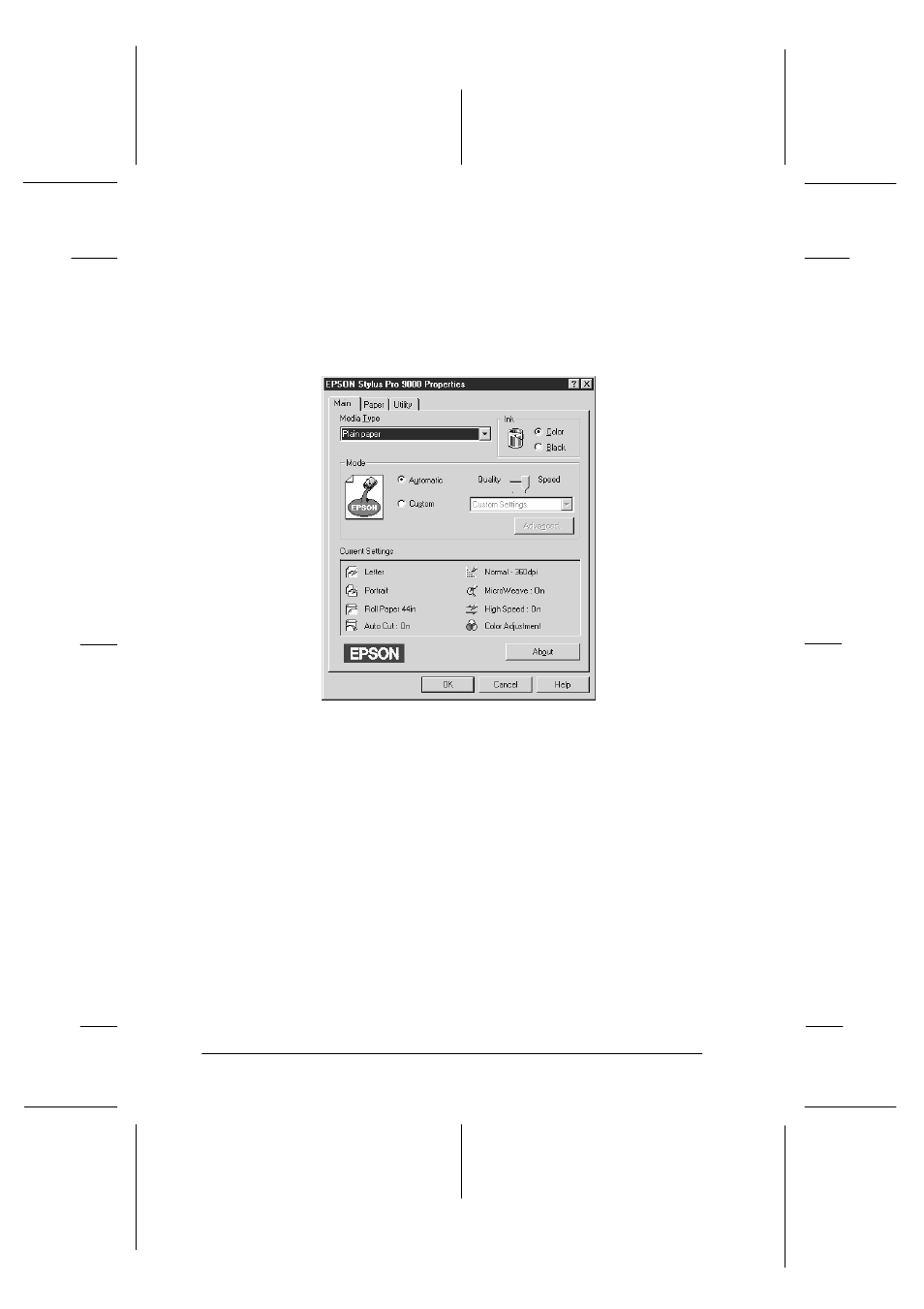 Start.bk rev. c | Epson 9000 User Manual | Page 44 / 68