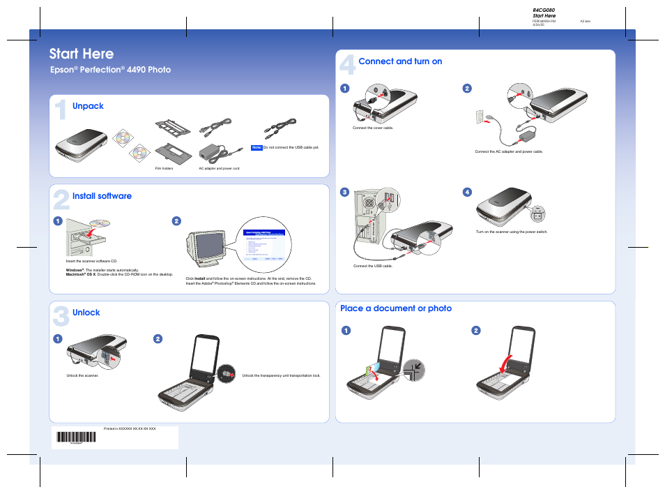 Epson Perfection Photo 4490 User Manual | 4 pages