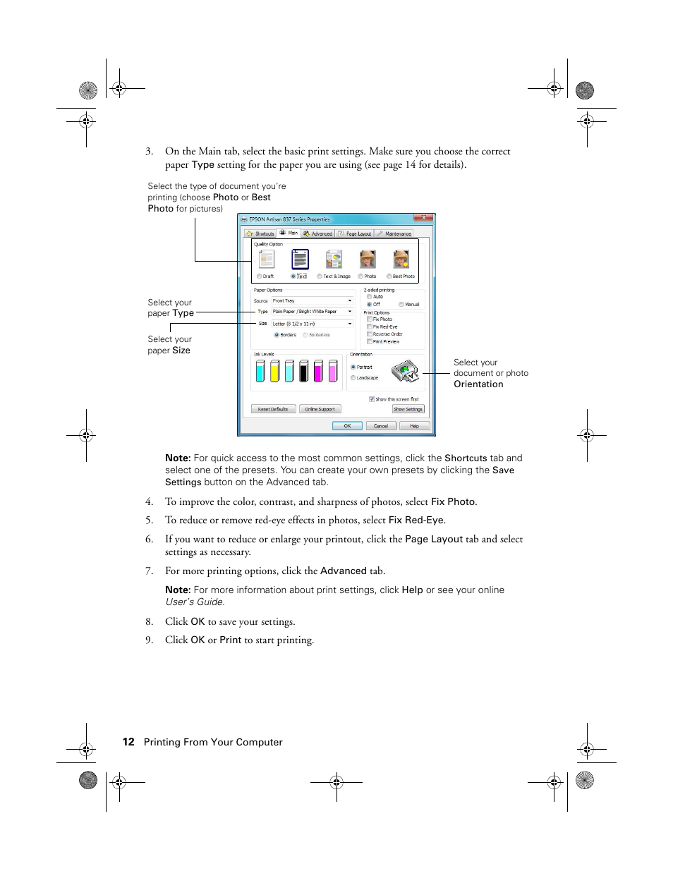 Epson Artisan 837 User Manual | Page 12 / 44