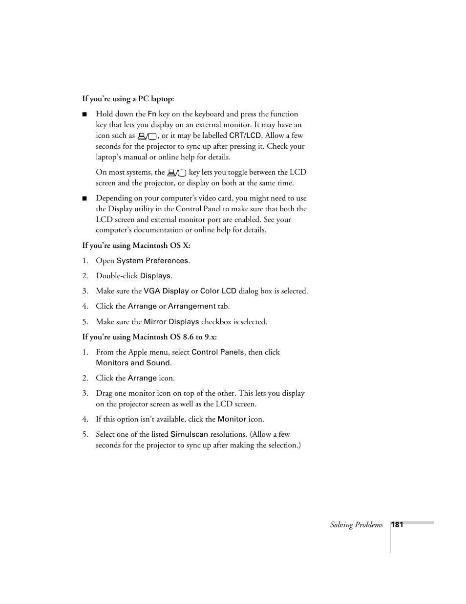 Epson 7850p User Manual | Page 181 / 224