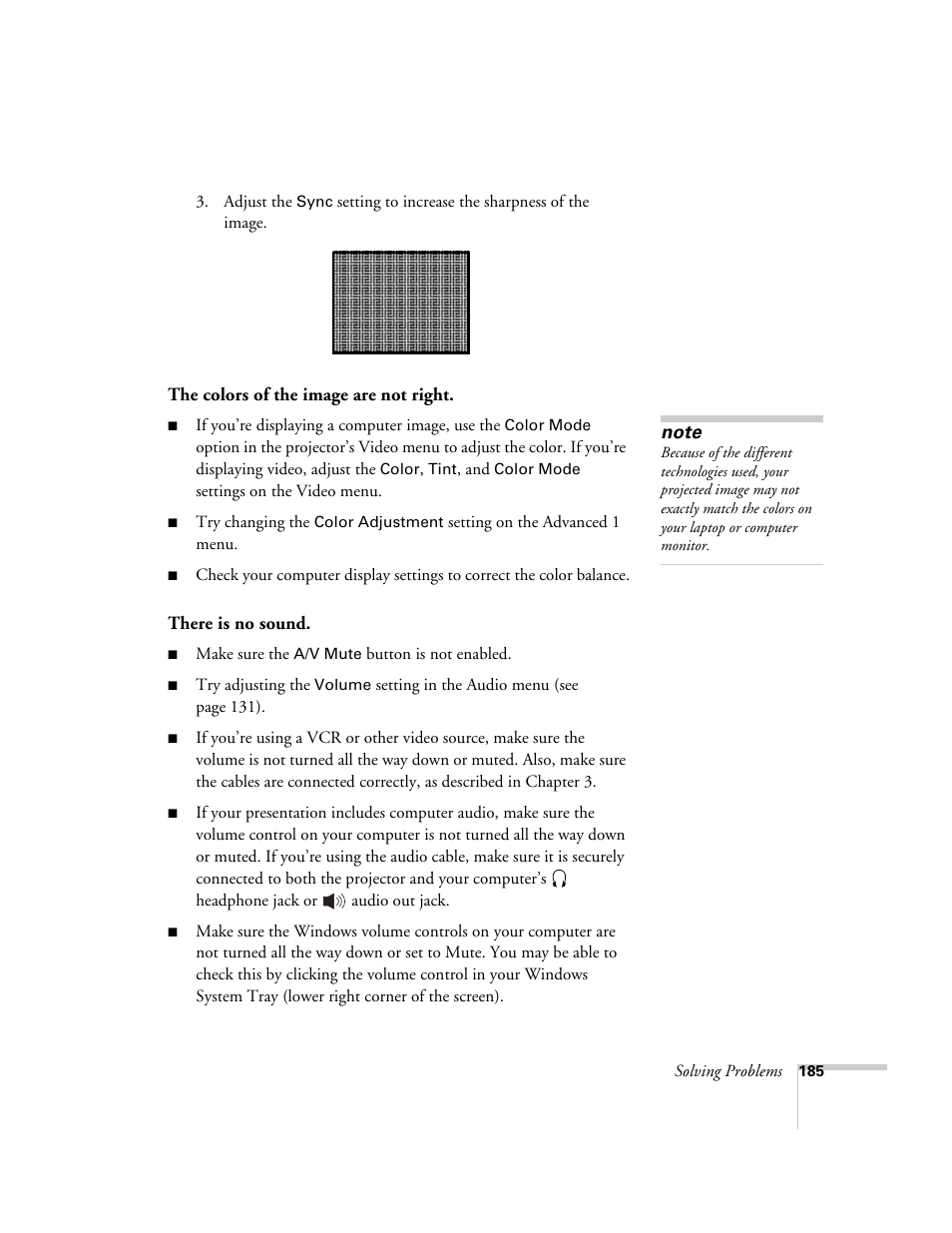 Epson 7850p User Manual | Page 185 / 224