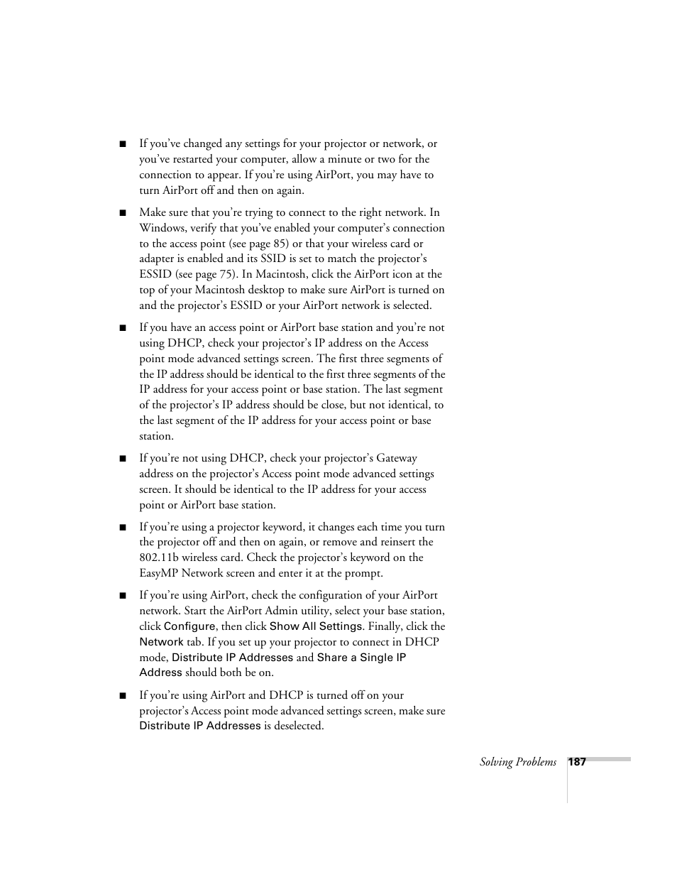 Epson 7850p User Manual | Page 187 / 224