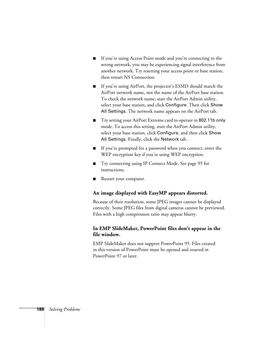 Epson 7850p User Manual | Page 188 / 224