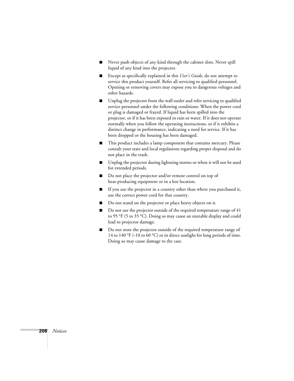 Epson 7850p User Manual | Page 208 / 224