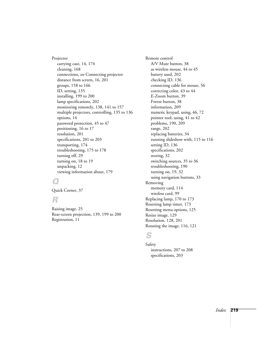 Epson 7850p User Manual | Page 219 / 224