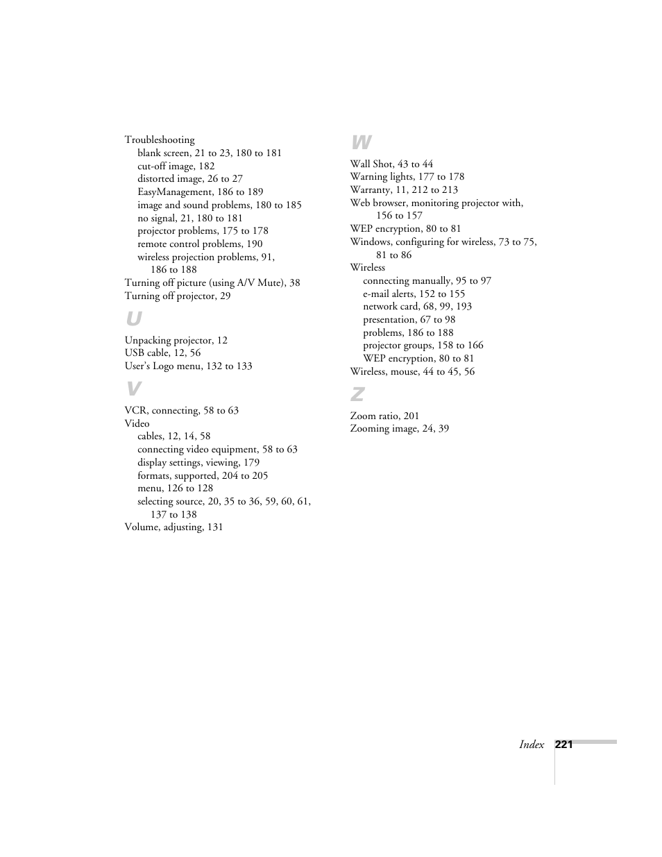 Epson 7850p User Manual | Page 221 / 224