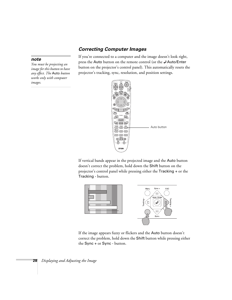 Correcting computer images | Epson 7850p User Manual | Page 28 / 224