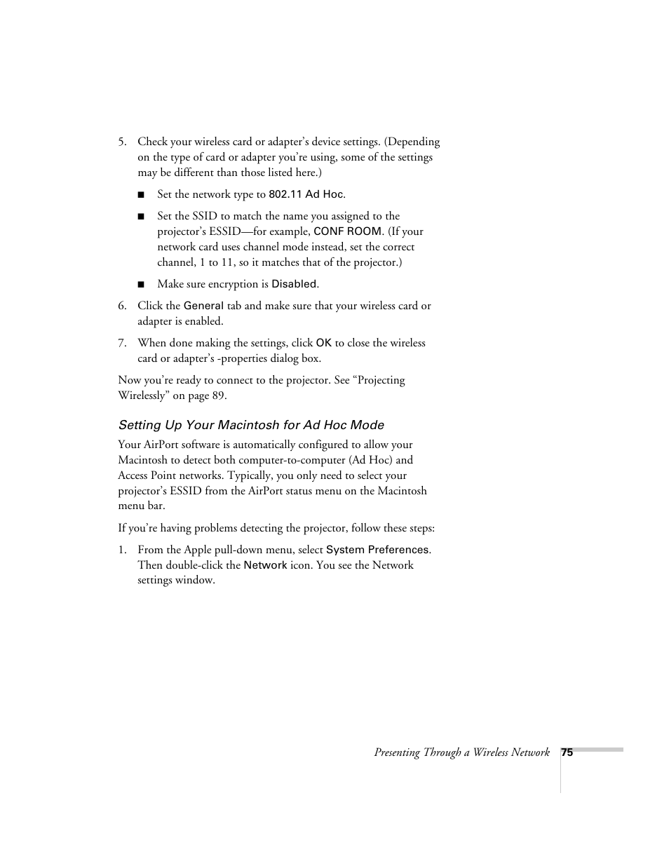 Epson 7850p User Manual | Page 75 / 224