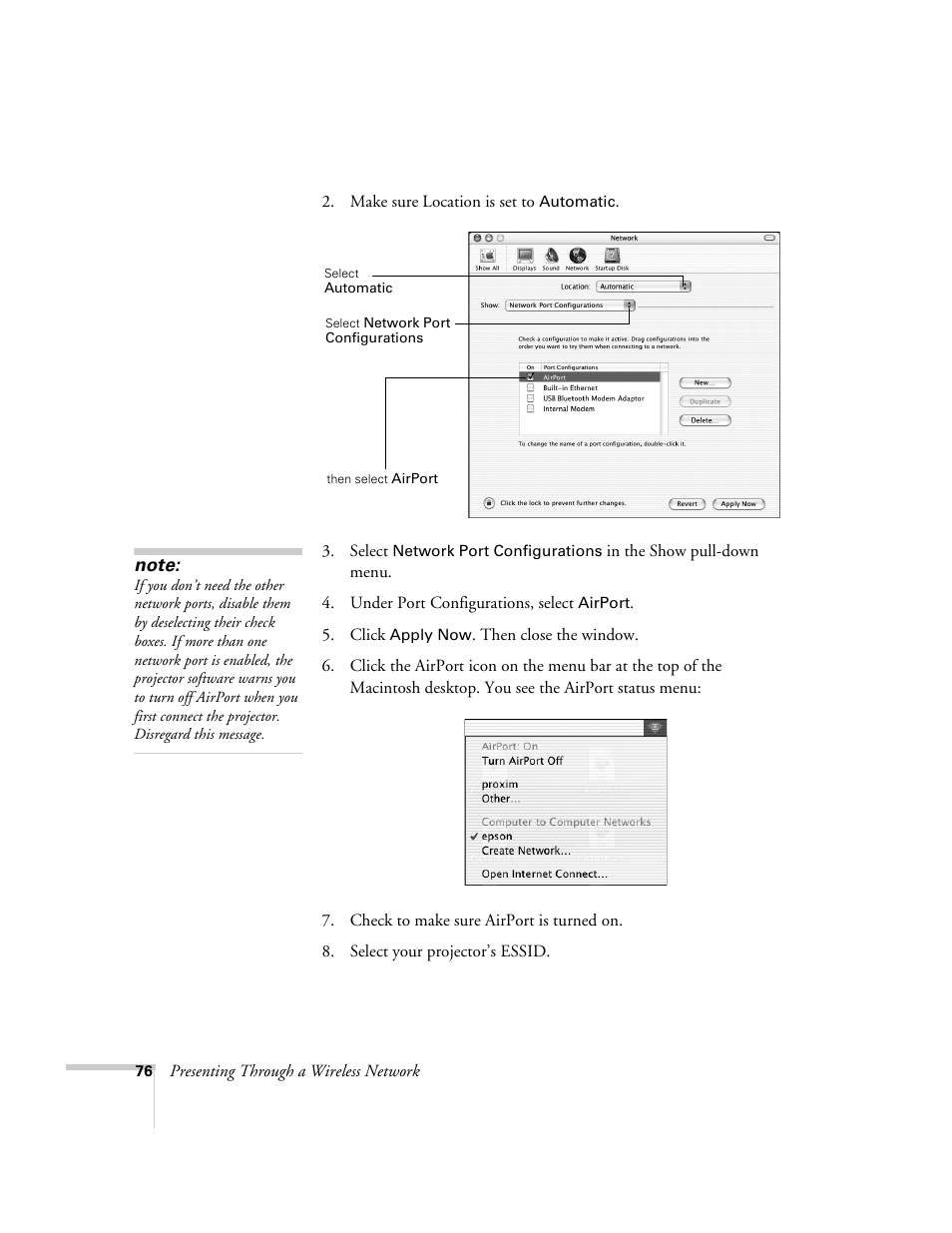 Epson 7850p User Manual | Page 76 / 224