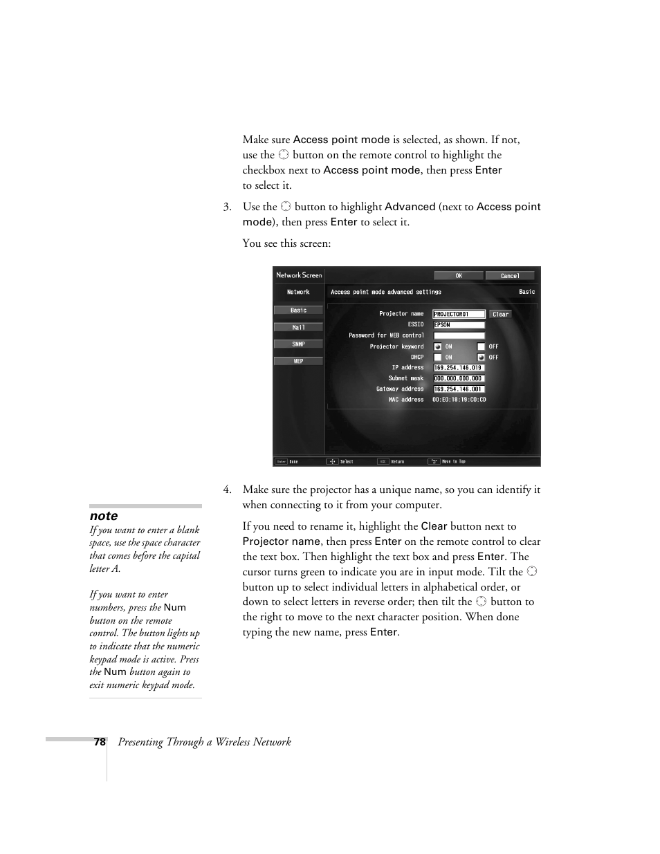 Epson 7850p User Manual | Page 78 / 224