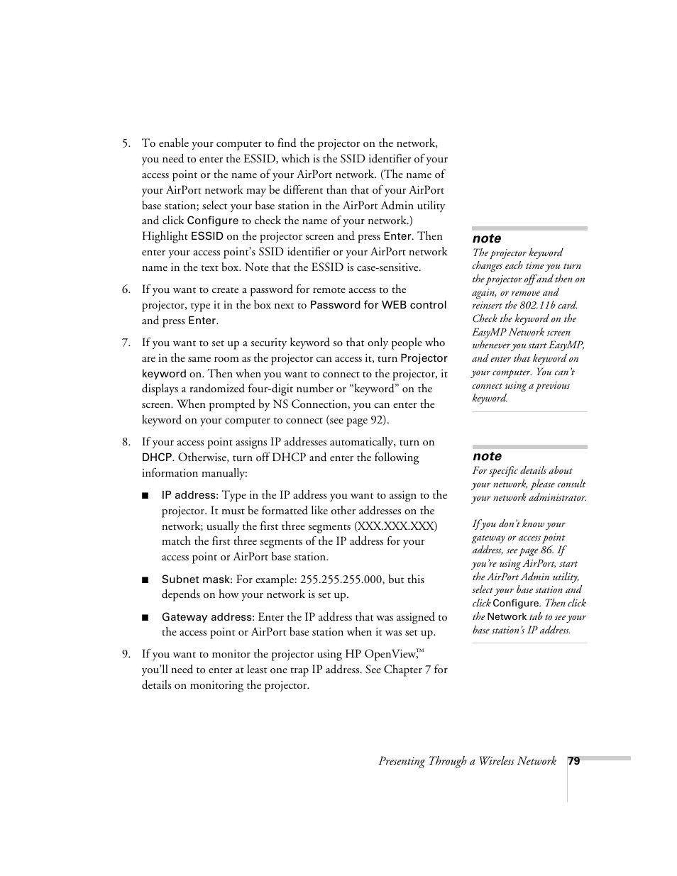 Epson 7850p User Manual | Page 79 / 224