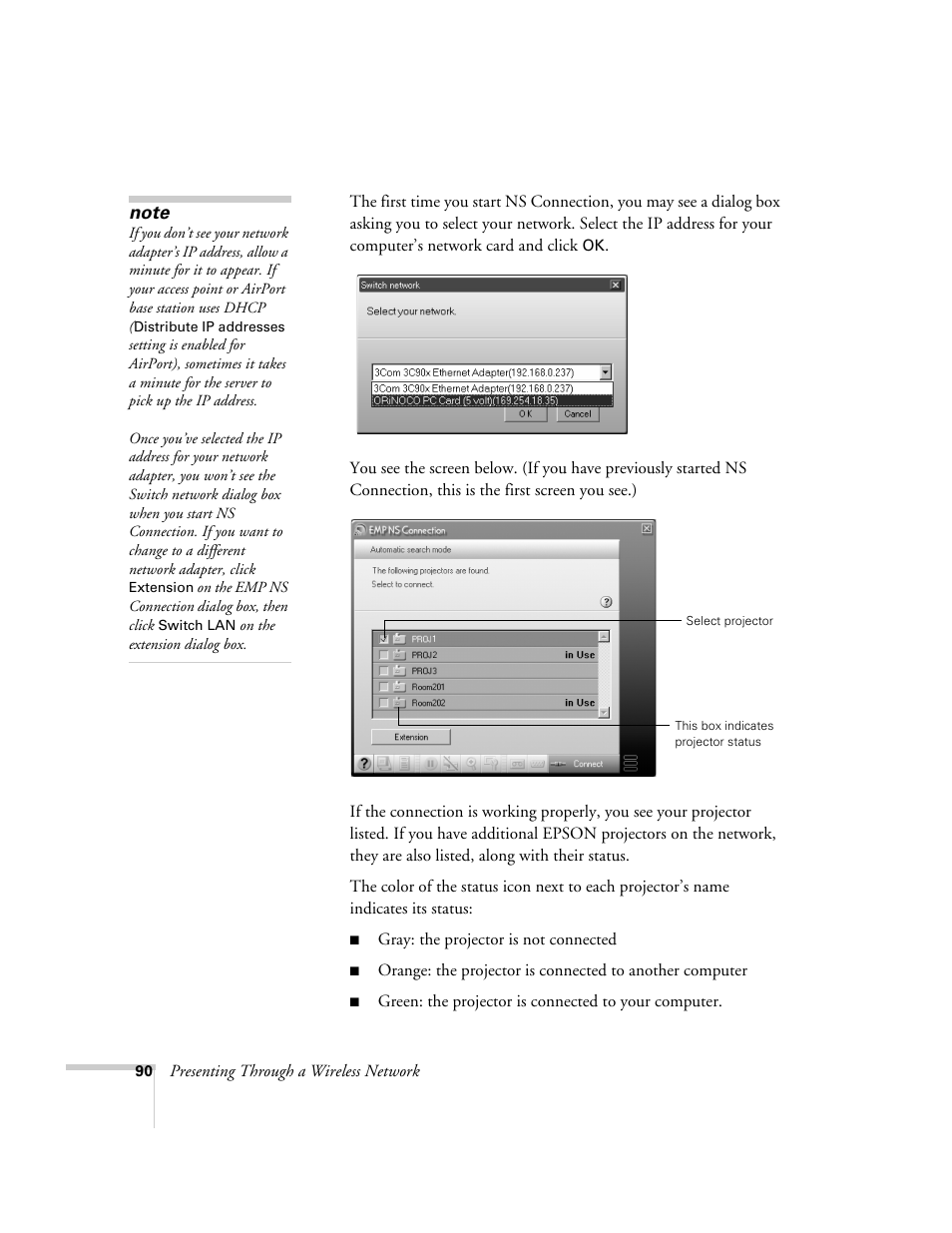 Epson 7850p User Manual | Page 90 / 224