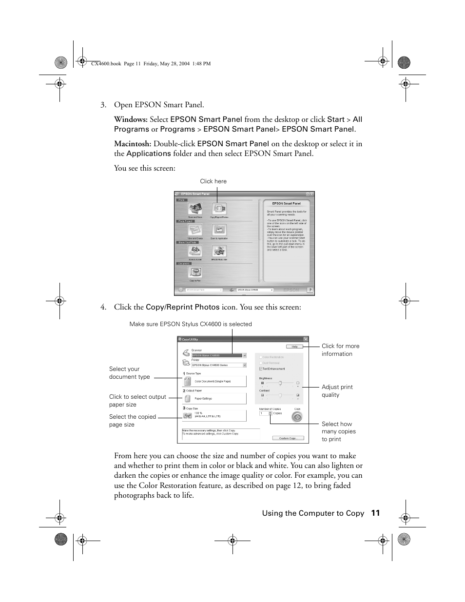 Epson Stylus CX4600 User Manual | Page 11 / 48