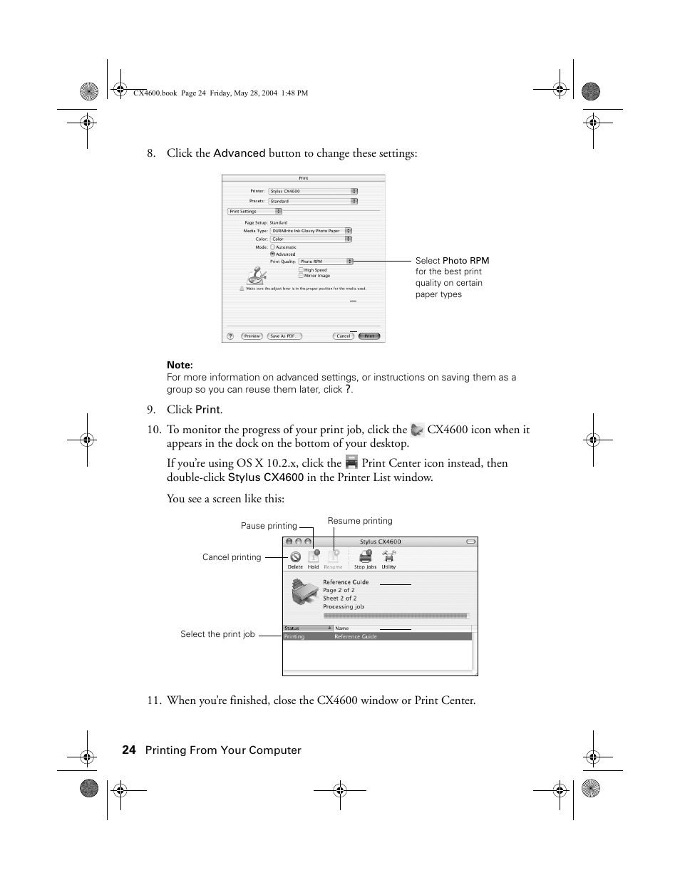 Epson Stylus CX4600 User Manual | Page 24 / 48