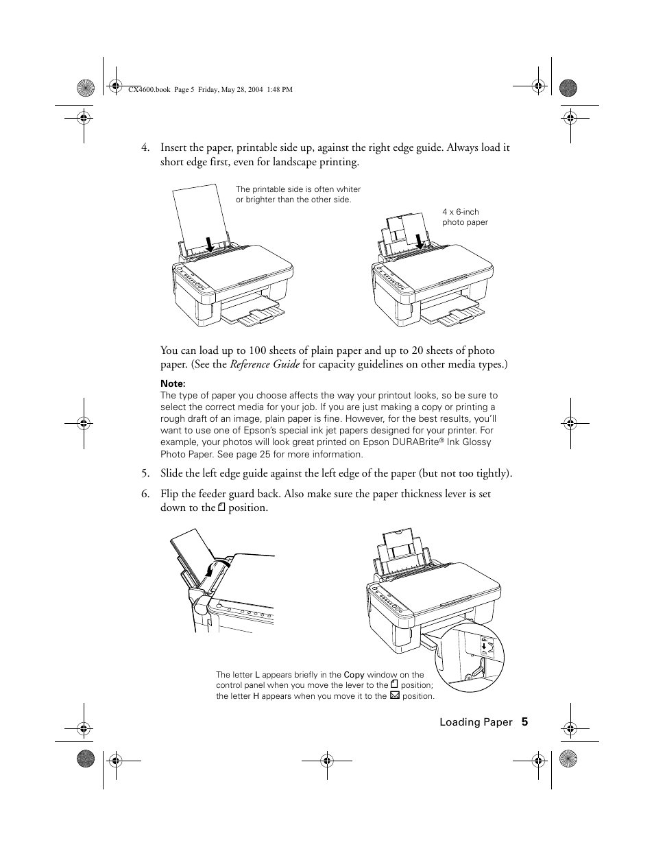 Epson Stylus CX4600 User Manual | Page 5 / 48