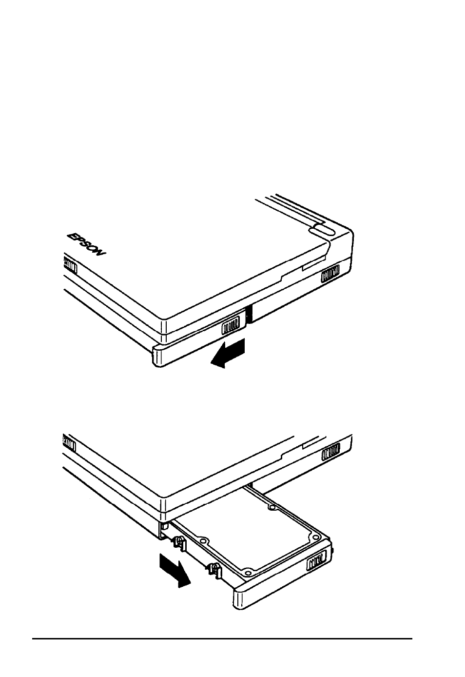 Removing and insetting the hard disk | Epson ActionNote User Manual | Page 61 / 147