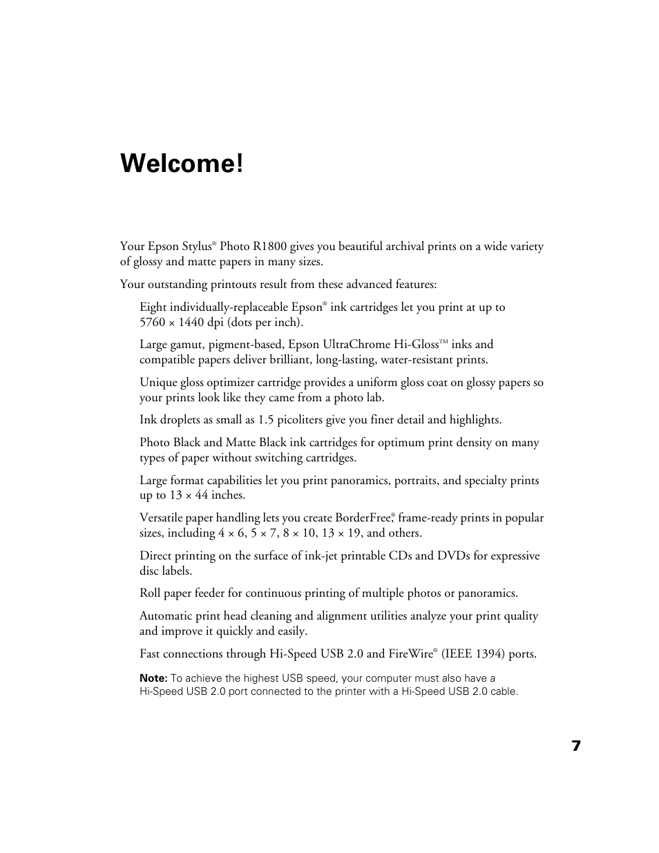 Welcome | Epson CPD-19345R0 User Manual | Page 7 / 119