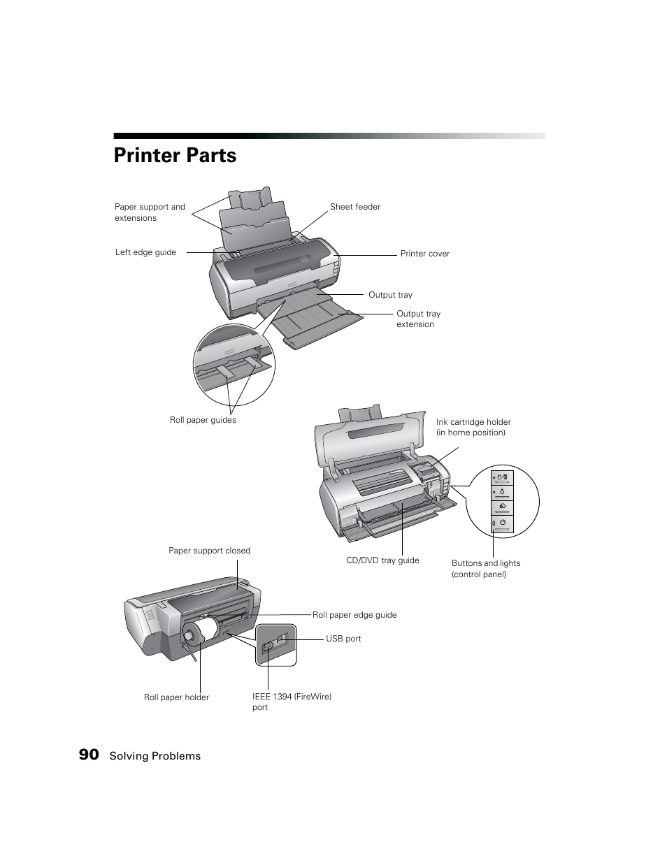 Printer parts | Epson CPD-19345R0 User Manual | Page 90 / 119