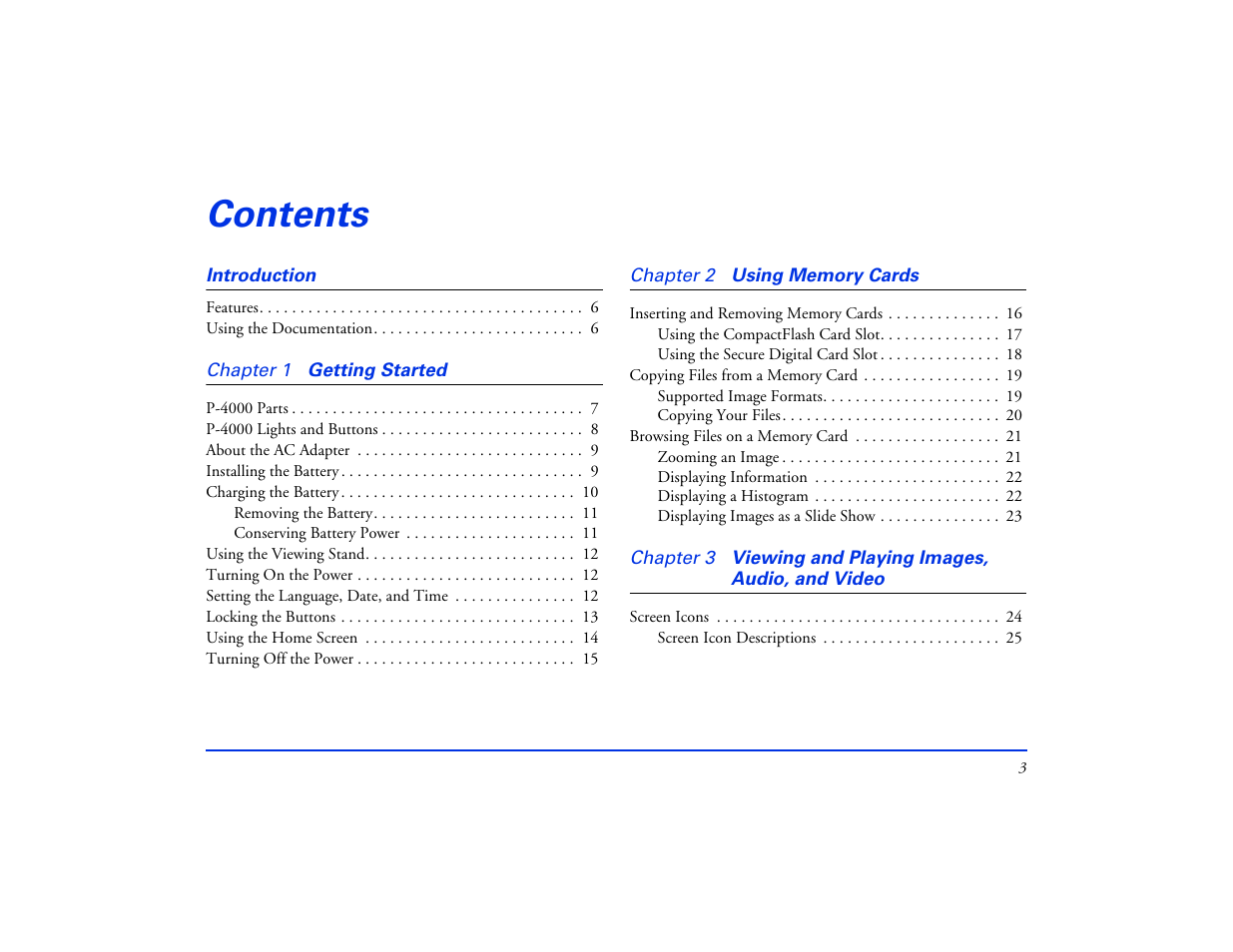 Epson Multimedia Storage Viewer P-4000 User Manual | Page 3 / 74