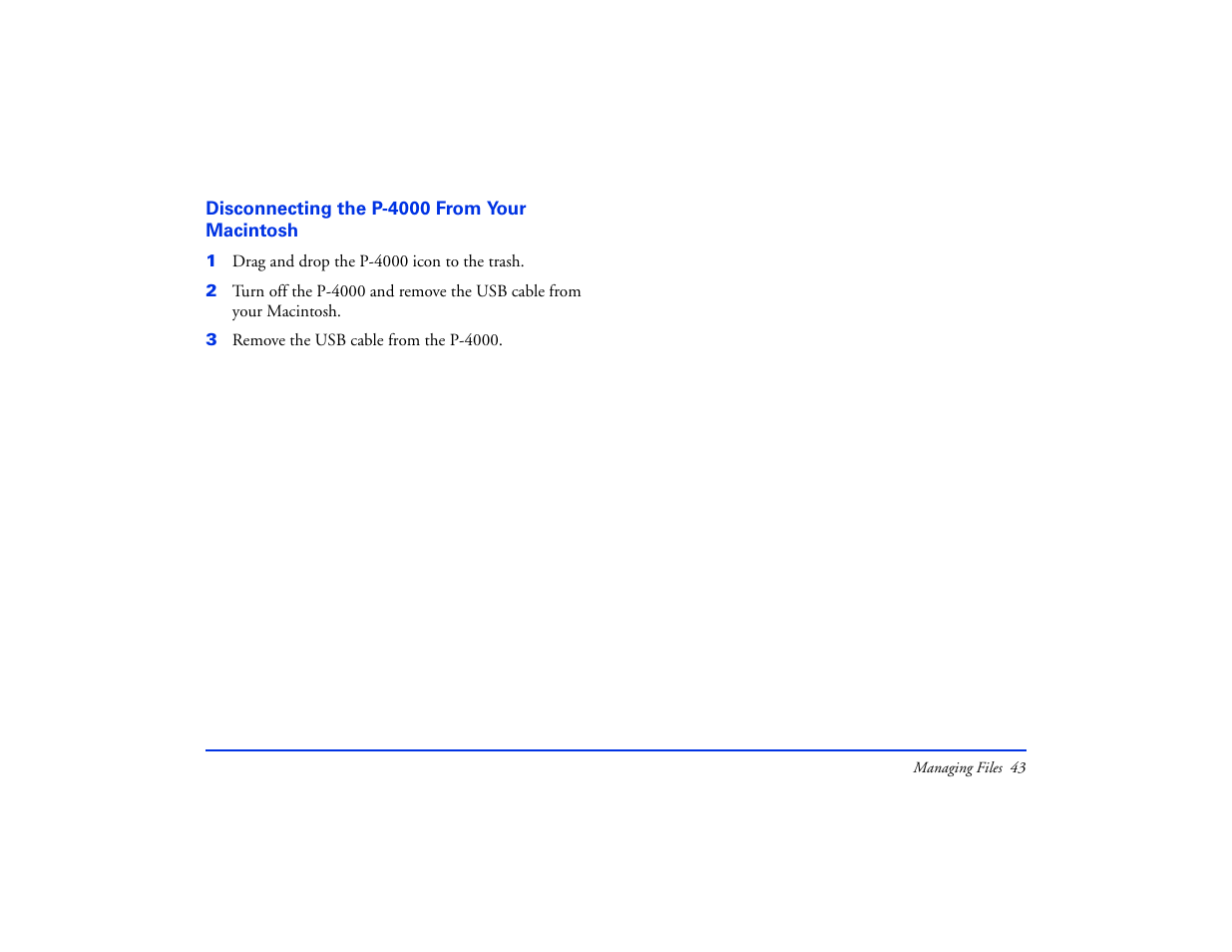 Disconnecting the p-4000 from your macintosh | Epson Multimedia Storage Viewer P-4000 User Manual | Page 43 / 74