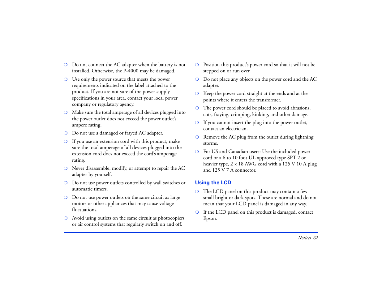 Epson Multimedia Storage Viewer P-4000 User Manual | Page 62 / 74