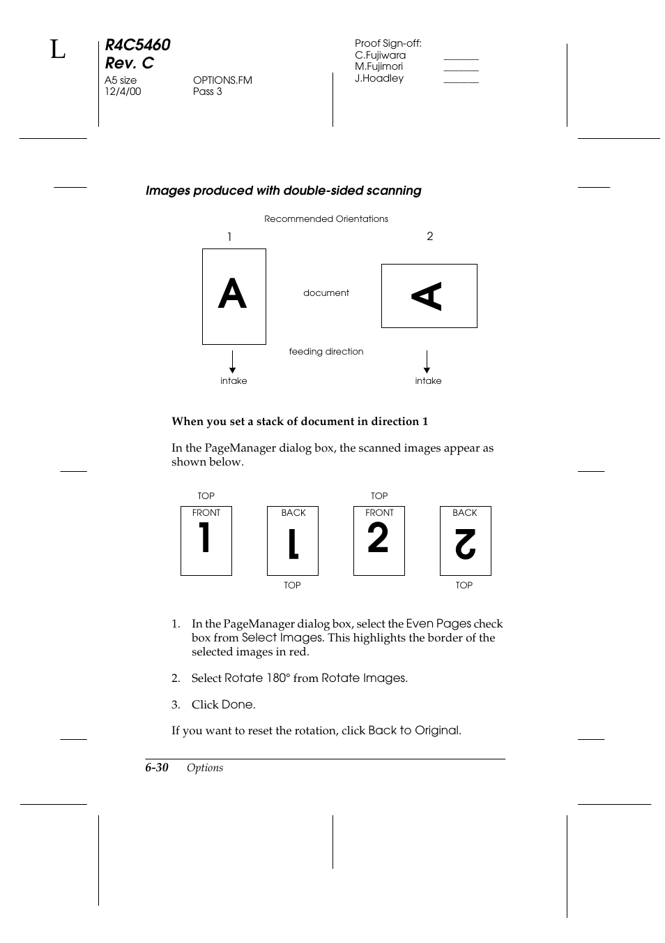 Images produced with double-sided scanning, A1 1 2 2 | Epson 1640XL User Manual | Page 146 / 167