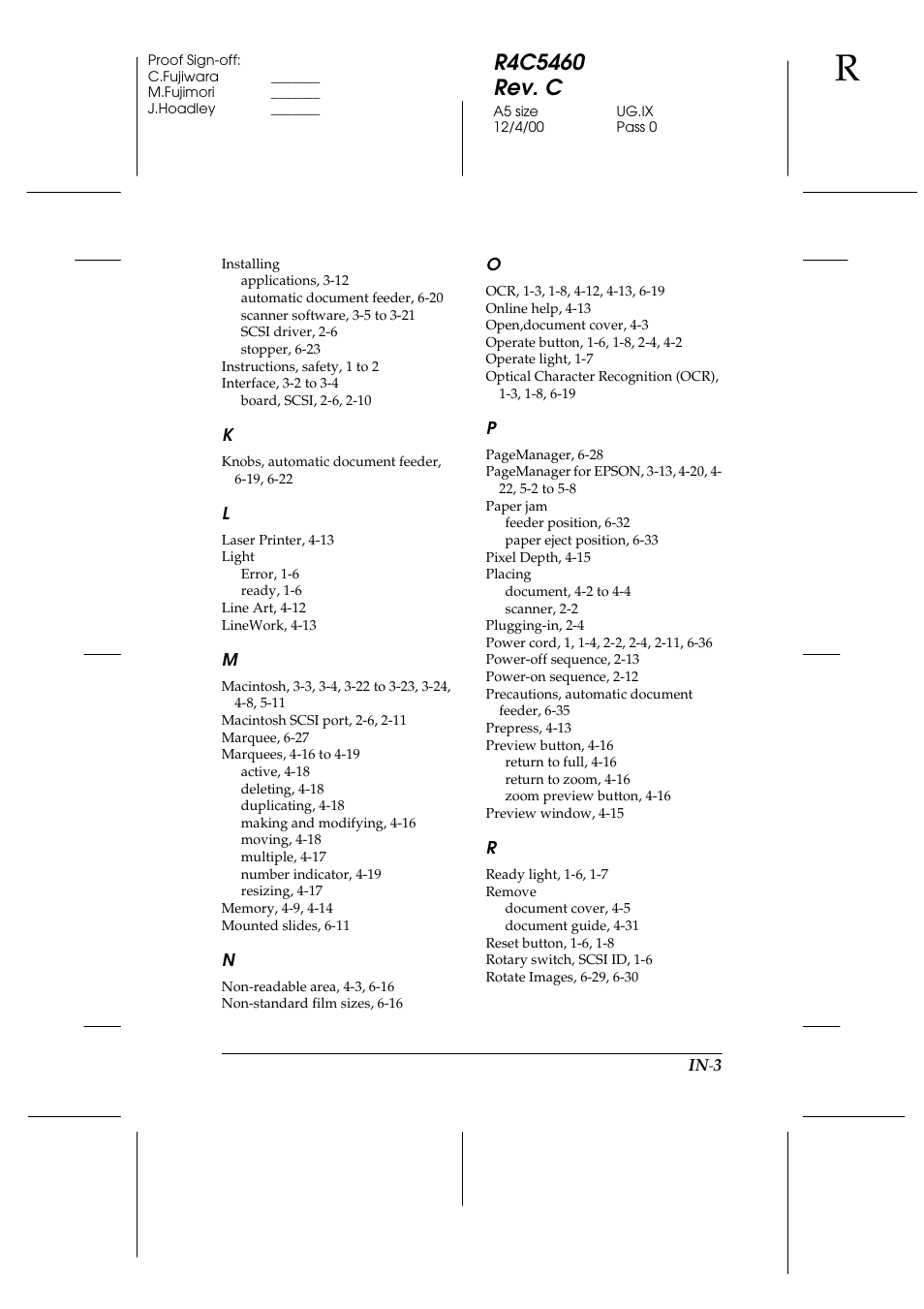 Epson 1640XL User Manual | Page 165 / 167