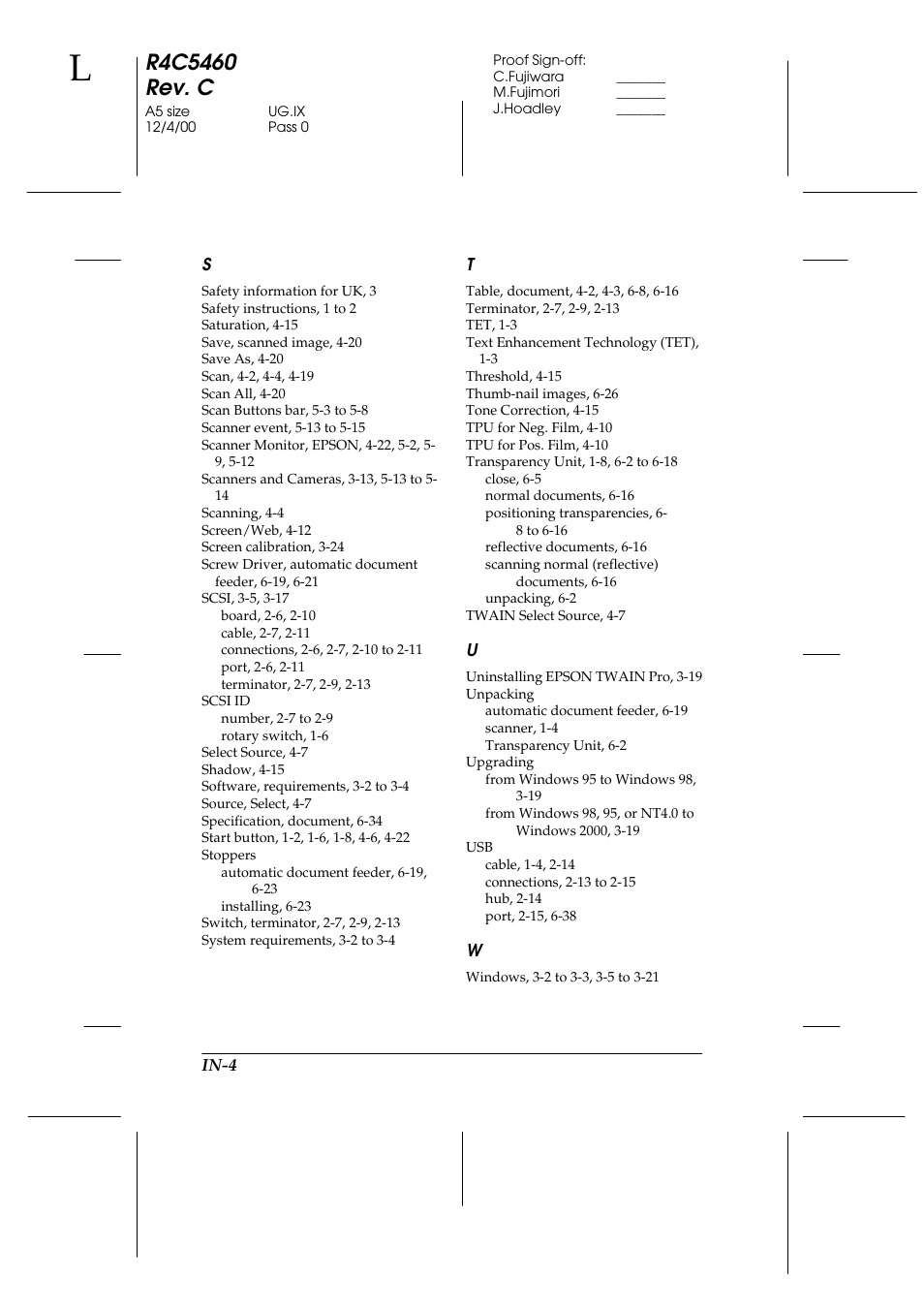 Epson 1640XL User Manual | Page 166 / 167