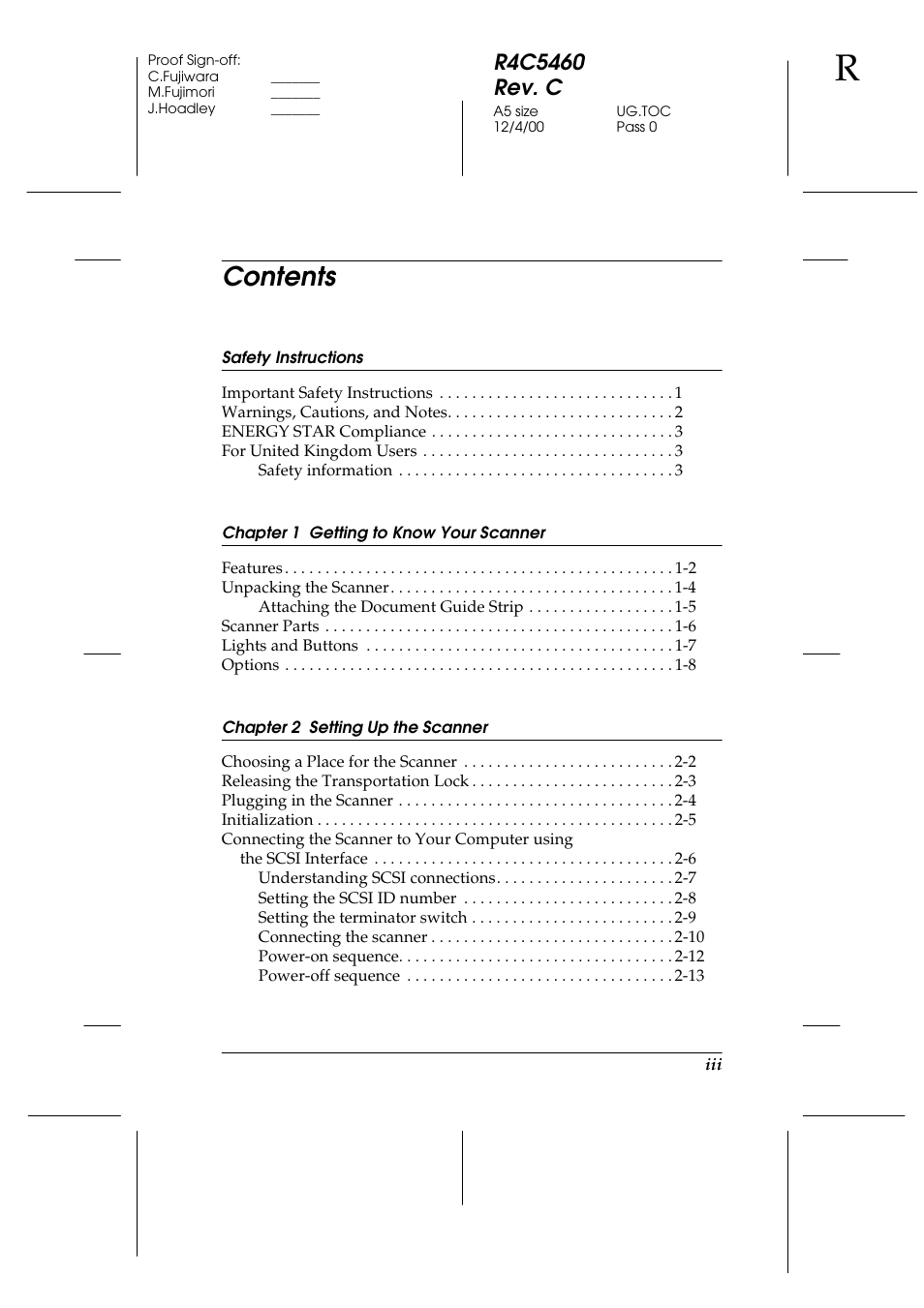 Epson 1640XL User Manual | Page 5 / 167