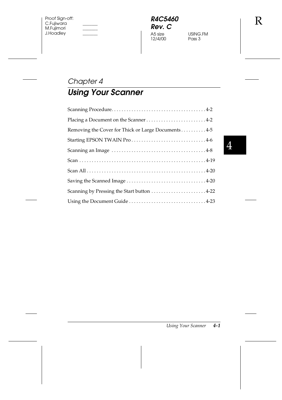 Using your scanner, Chapter 4 | Epson 1640XL User Manual | Page 67 / 167