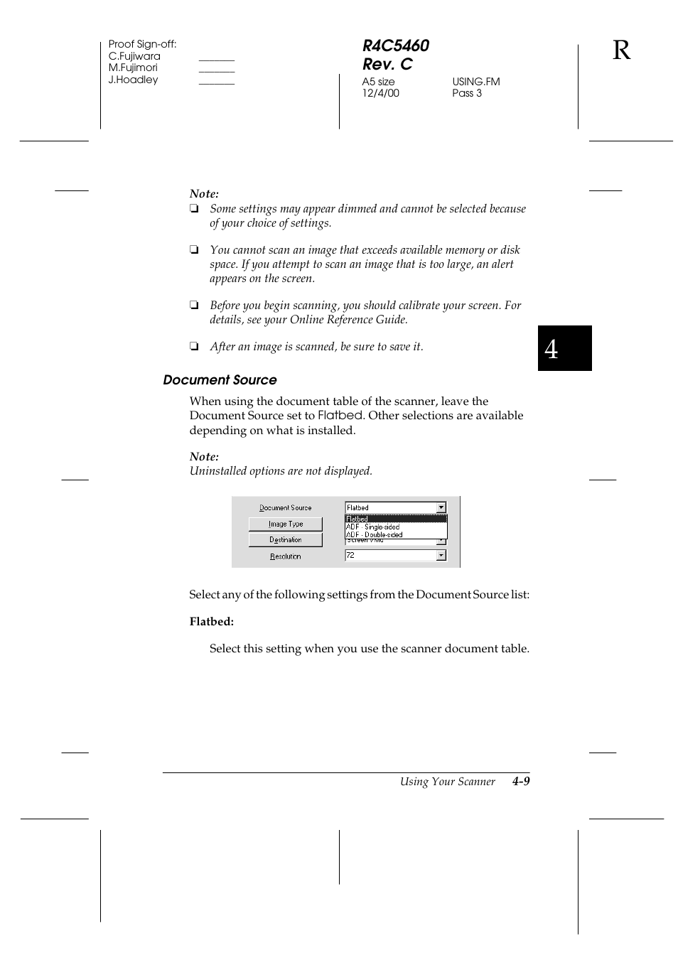 Document source | Epson 1640XL User Manual | Page 75 / 167