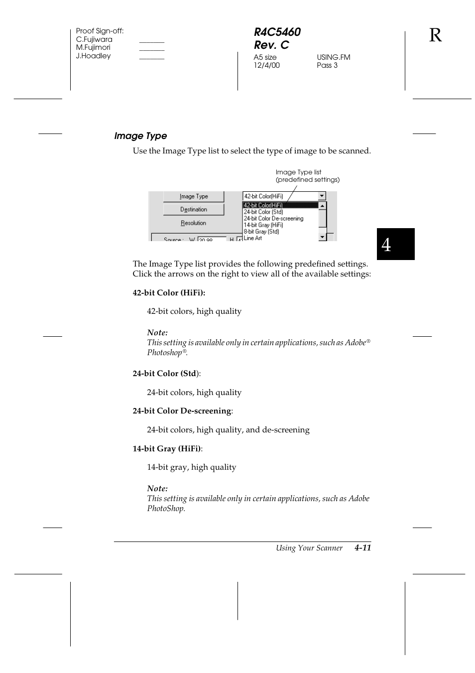 Image type | Epson 1640XL User Manual | Page 77 / 167
