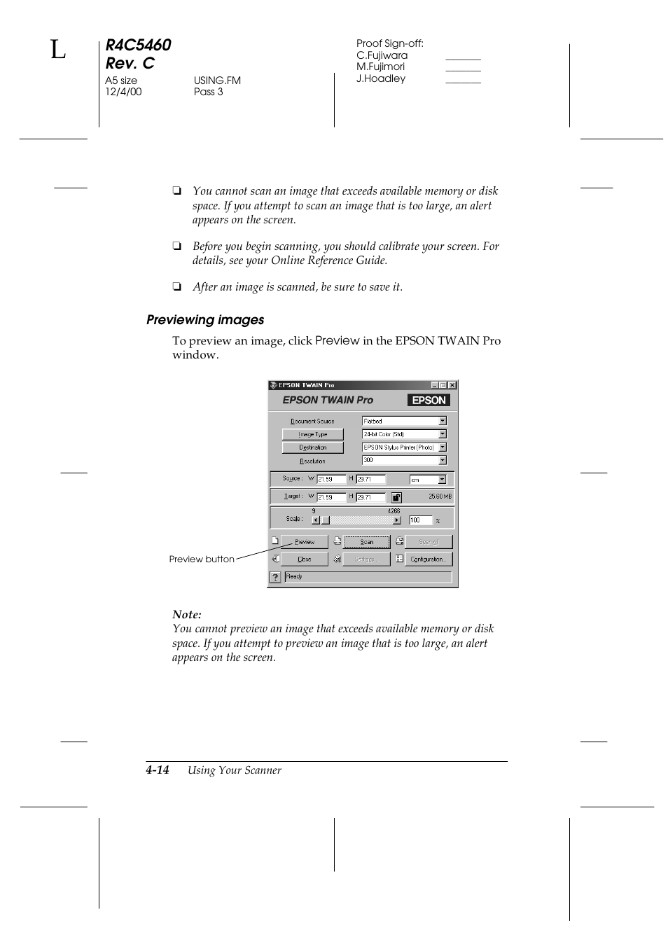 Previewing images | Epson 1640XL User Manual | Page 80 / 167