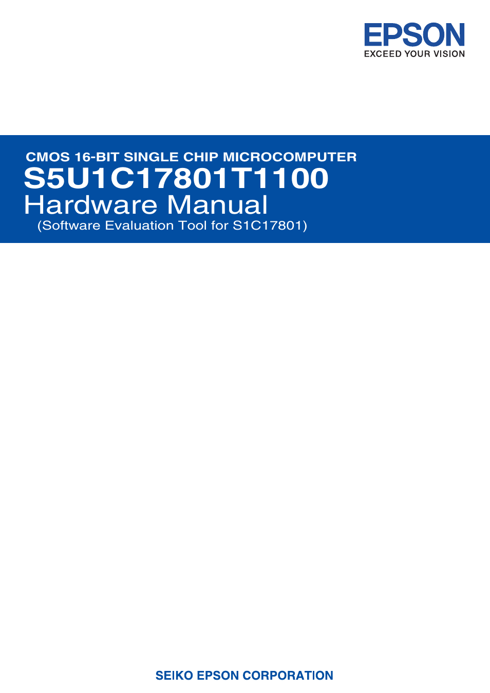 Epson S5U1C17801T1100 User Manual | 60 pages