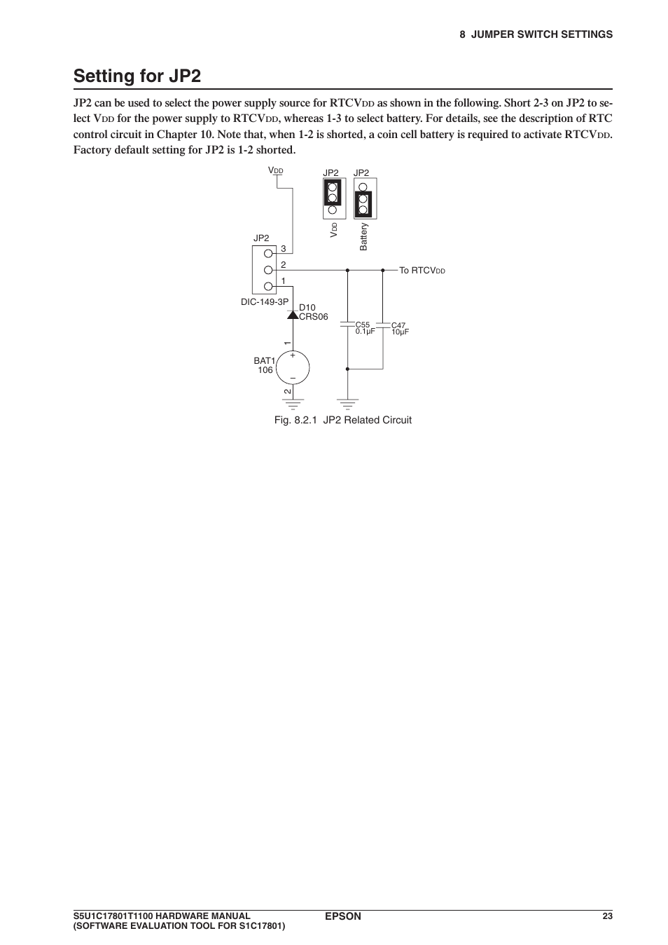 Setting for jp2 | Epson S5U1C17801T1100 User Manual | Page 29 / 60