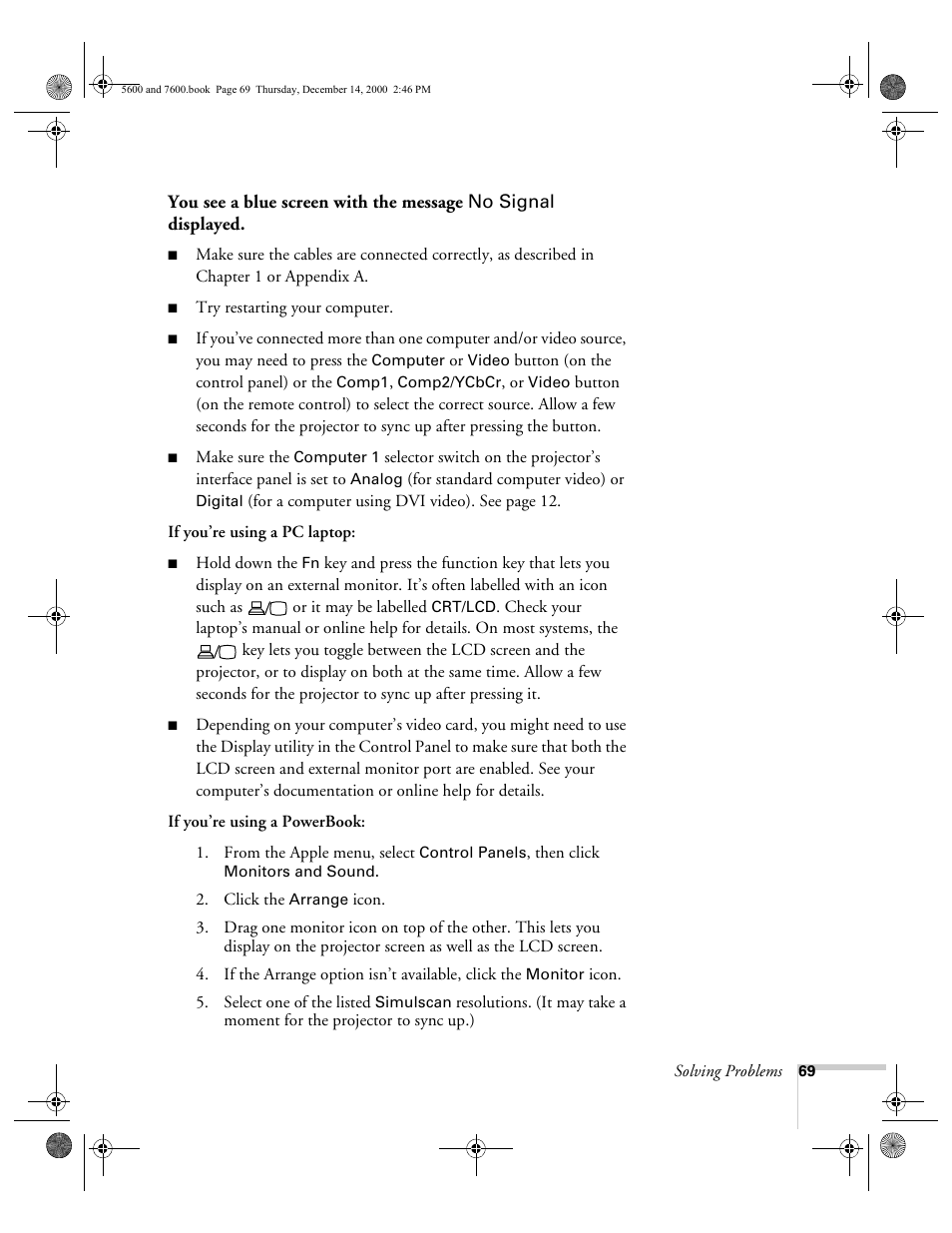 Epson 5600p User Manual | Page 75 / 114