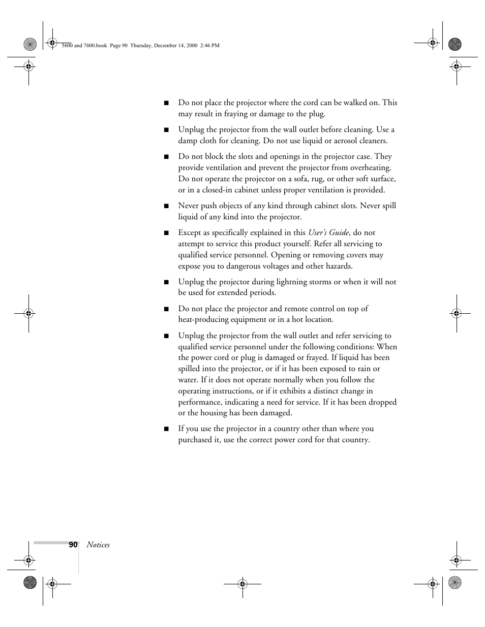 Epson 5600p User Manual | Page 96 / 114