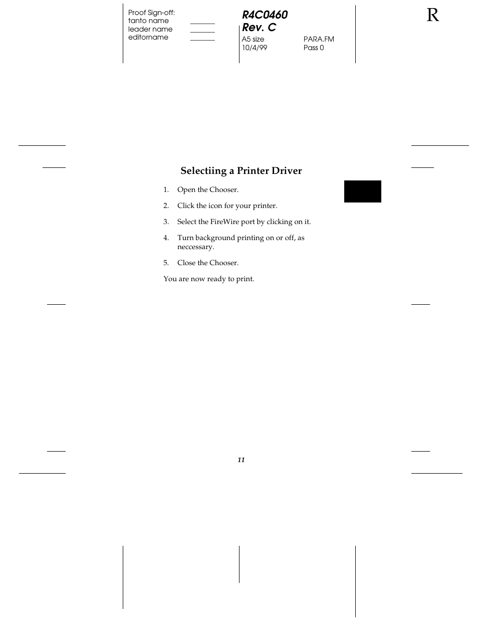 Selectiing a printer driver | Epson C82372 User Manual | Page 16 / 22